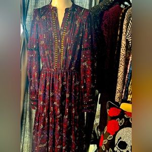 MICHAEL Michael Kors Paisley & Floral Midi Dress